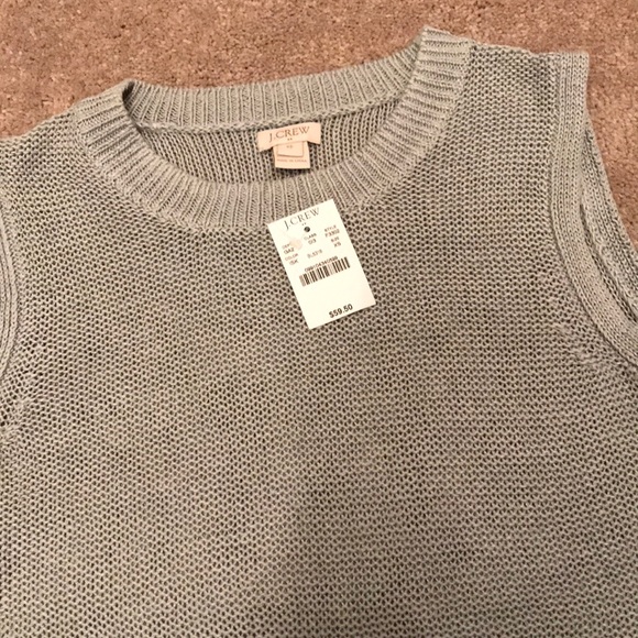 NWT J.CREW Factory linen sleeveless sweater - Picture 2 of 2